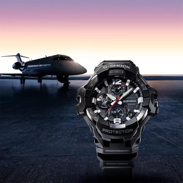 ساعت جی‌شاک کاسیو Gravitymaster GR-B300-1A4 مشکی-قرمز | G-Shock Casio