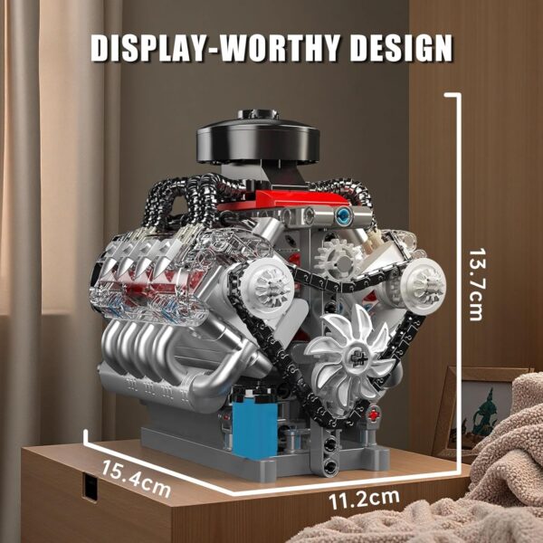 مجموعه موتور V8 Mould King 10171 | کیت 487 قطعه
