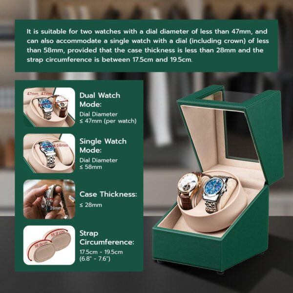 جعبه وینـدر ساعت مکبازل دو قلو اتومات | Mcbazel Double Automatic Watch Winder Box