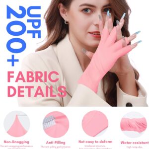 دستکش UV ناخن AquaFalcon | UPF200+ صورتی مدل a35