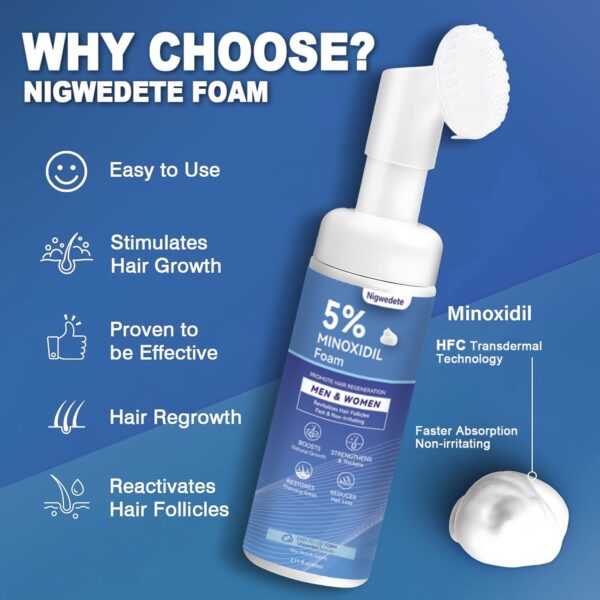 ماینوکسیدیل ۵٪ فوم نیگویدت | Nigwedete Advanced Regrowth | یک‌ماهه