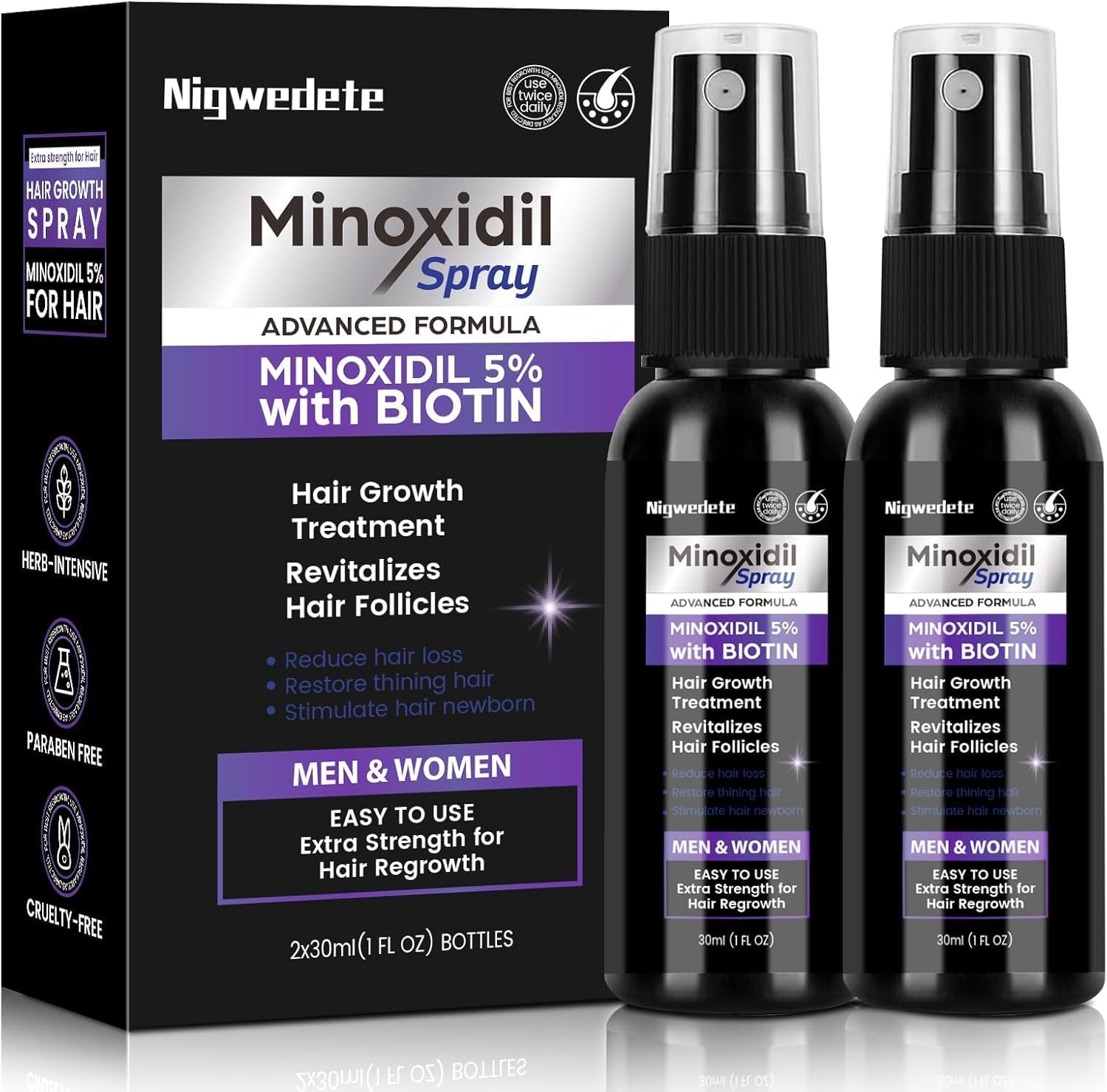 ماینوکسیدیل 5 نیگوادت | Nigwedete Minoxidil 5 اسپری رشد مو 5% - Image 1 ماینوکسیدیل 5 نیگوادت | Nigwedete Minoxidil 5 اسپری رشد مو 5%