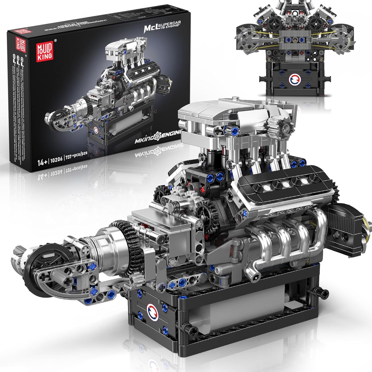 مجموعه لگو مکانیک موتور V8 Mould King 10206 | Mould King 10206 V8 Engine - Image 1 مجموعه لگو مکانیک موتور V8 Mould King 10206 | Mould King 10206 V8 Engine