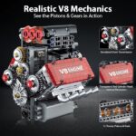 کیت موتور V8 478 قطعه KASTWAVE | مدل کارکرددار با صدا - Image 6
