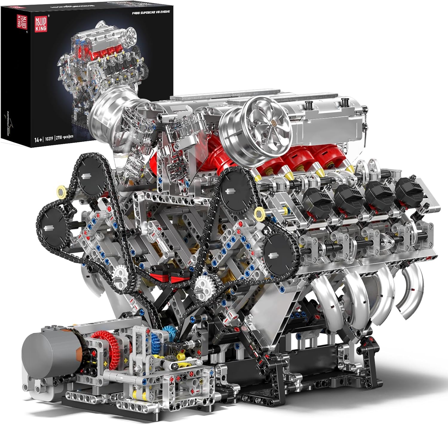 کیت موتور V8 مولد کینگ 10219 | Mould King 10219 V8 Engine - Image 1 کیت موتور V8 مولد کینگ 10219 | Mould King 10219 V8 Engine