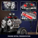 مجموعه موتور وی8 مینی Mould King مدل | Mould King V8 Engine Kit FT-10171-1104