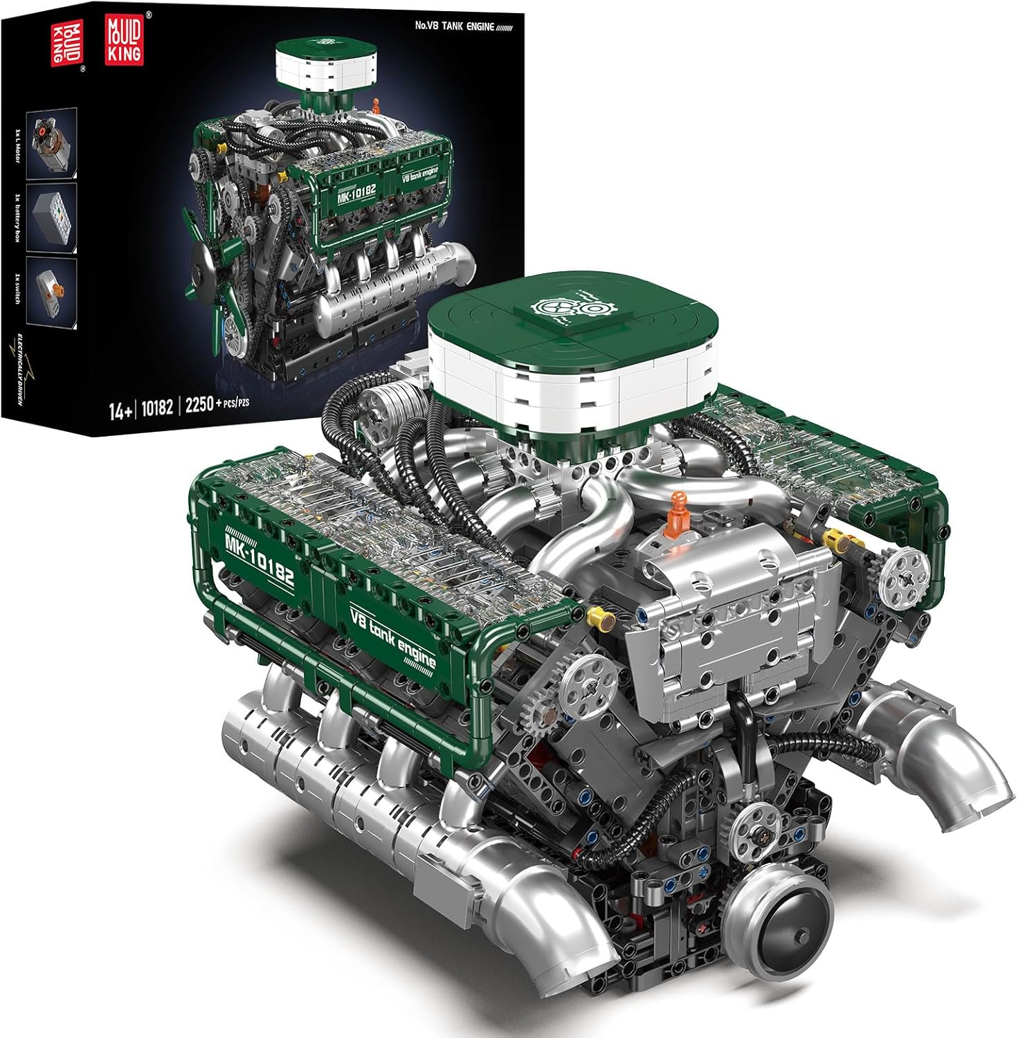 Mould King 10182 | کیت مدل موتور V8 کارکردنی MOC - Image 1 Mould King 10182 | کیت مدل موتور V8 کارکردنی MOC