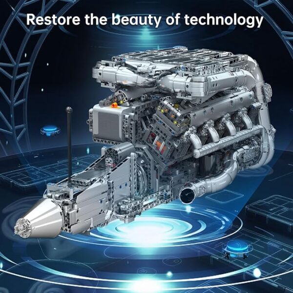 مجموعه موتور V8 دوقلو توربو Mould King 10168 | کیت 2899 تکه‌ای - Image 7