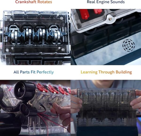 موتور احتراق داخلی Playz V8 | Playz V8 Engine Model Kit - Image 7