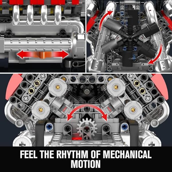 کیت موتور V8 Mould King 10203 | مدل فیزیک STEM با موتور - Image 5