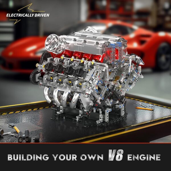 کیت موتور V8 مولد کینگ 10219 | Mould King 10219 V8 Engine