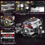 مجموعه موتور V8 Suplanet | کیت مکانیکی با نور و موتور (664 قطعه) | K96212