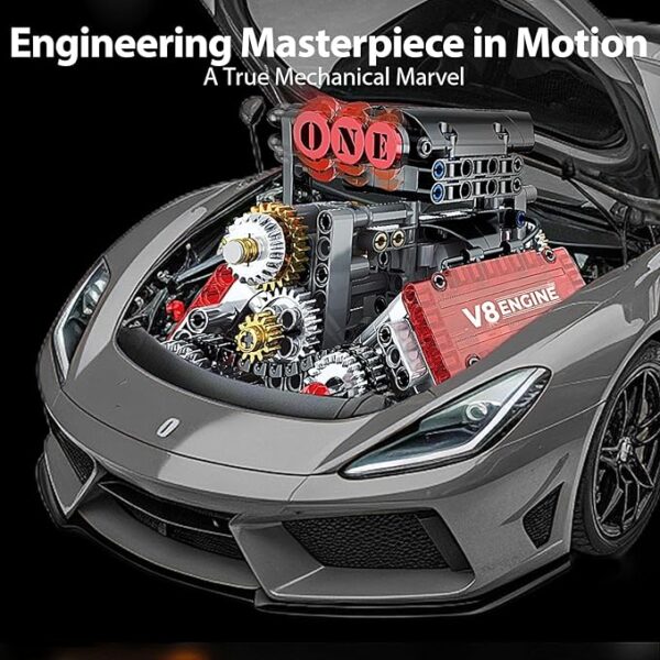 کیت موتور V8 478 قطعه KASTWAVE | مدل کارکرددار با صدا - Image 4