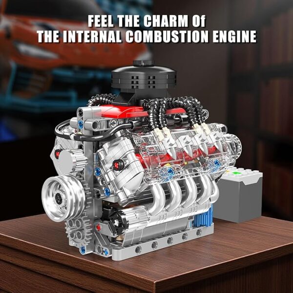 مجموعه موتور V8 Mould King 10171 | کیت 487 قطعه - Image 5