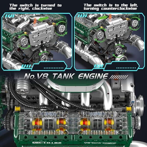 Mould King 10182 | کیت مدل موتور V8 کارکردنی MOC - Image 7