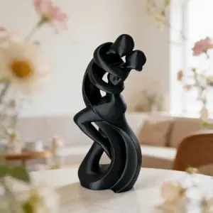 مجسمه تانگ رقصنده مینیمال مشکی مات مدل رومیزی