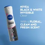 مام اسپری ضدتعریق نایوآ | NIVEA Black & White 72H 2×150ml