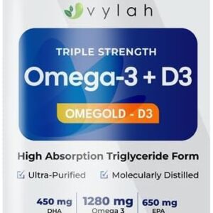 امگا 3 ویتامین D3 تریپل استحکام Vylah | 100 سافت‌ژل 1280mg