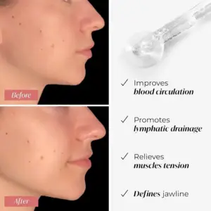 گوا شا کوارتز رز PLANTIFIQUE | ابزار ماساژ صورت ضدپیری و لیفت خط فک