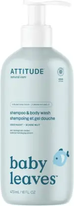شامپو بچه 2در1 Attitude | Attitude Baby Leaves Natural Shampoo - Night | شیر بادام 473ml