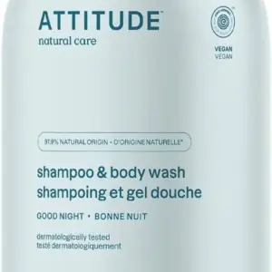شامپو بچه 2در1 Attitude | Attitude Baby Leaves Natural Shampoo - Night | شیر بادام 473ml