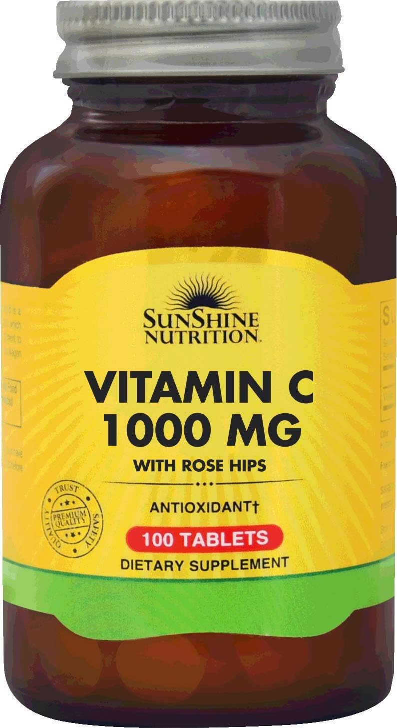 ویتامین C سانشاین نوتریشن 1000mg با گل رز | Sunshine Nutrition | 100 قرص - Image 1 ویتامین C سانشاین نوتریشن 1000mg با گل رز | Sunshine Nutrition | 100 قرص