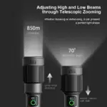 چراغ قوه فیلیپس 4500mAh | PHILIPS SFL5101 2000LM زوم تلسکوپی