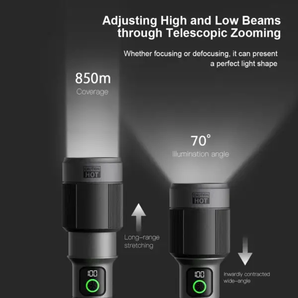 چراغ قوه فیلیپس 4500mAh | PHILIPS SFL5101 2000LM زوم تلسکوپی