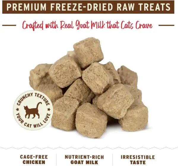 تشویقی گربه فریزدرای Primal Pet Foods | Freeze Dried Chicken GOAT Treats با شیر بز 2 اونس