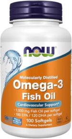 امگا 3 نو فیوز Omega-3 180 EPA / 120 DHA | Now Foods | 100 سافت‌ژل