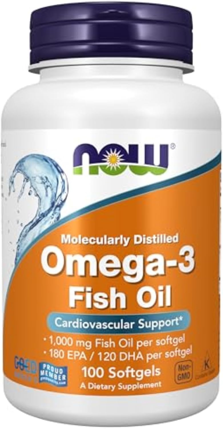 امگا 3 نو فیوز Omega-3 180 EPA / 120 DHA | Now Foods | 100 سافتژل - Image 1 امگا 3 نو فیوز Omega-3 180 EPA / 120 DHA | Now Foods | 100 سافتژل