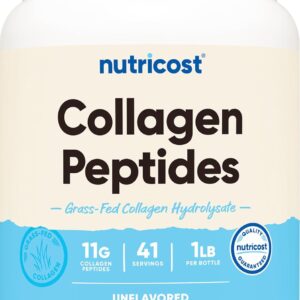پودر پپتید کلاژن Nutricost | Collagen Hydrolysate بدون طعم 454 گرم