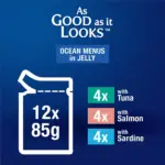 غذای مرطوب گربه پورینا فلیکس | Purina Felix Doubly Delicious Ocean Menu (85g x 12)