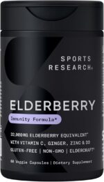حمایت ایمنی زغال‌اخته سیاه | کپسول الدر بری با D3، زینک و ویتامین C Sports Research