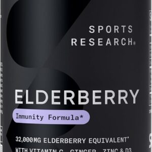 حمایت ایمنی زغال‌اخته سیاه | کپسول الدر بری با D3، زینک و ویتامین C Sports Research
