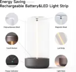 چراغ رومیزی LED مینیمال شارژی بی‌سیم مدل TERRIFI | Mini Minimalist Table Lamp