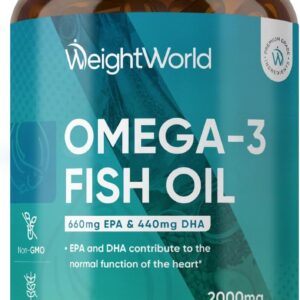 امگا 3 فیش اویل 2000 میلی‌گرم WeightWorld | 240 سافت‌ژل