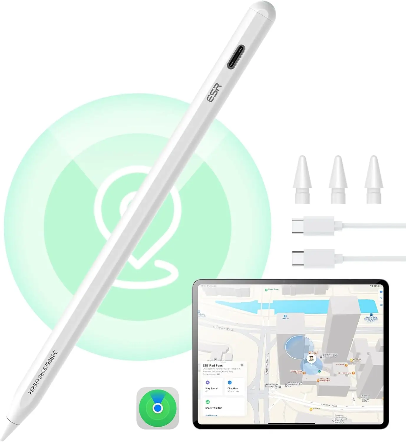 ESR Geo Digital iPad Pencil | ESR قلم آیپد دیجیتال Geo مدل 6C006 - Image 1 ESR Geo Digital iPad Pencil | ESR قلم آیپد دیجیتال Geo مدل 6C006