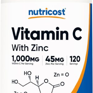 ویتامین C و زینک نوتریکواست مدل NCVITCZINCCAPS | Nutricost Vitamin C with Zinc