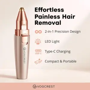 اصلاح ابرو و موهای صورت شارژی VG VOGCREST مدل VG-102 | تیغ 2 در 1