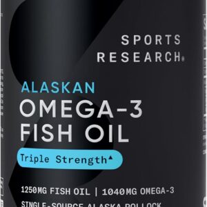روغن ماهی اسپرتس ریسرچ آلاسکا امگا 3 | Sports Research FG155