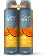 ضدتعریق مردانه Dove Men+Care | اسپری 2×150 میلی‌لیتر مدل Sandalwood & Amber