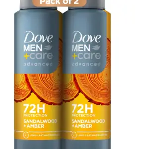 ضدتعریق مردانه Dove Men+Care | اسپری 2×150 میلی‌لیتر مدل Sandalwood & Amber