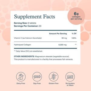 کلاژن ۶۰۰۰ میلی‌گرم Youtheory | Advanced Collagen با ویتامین C | 120 قرص