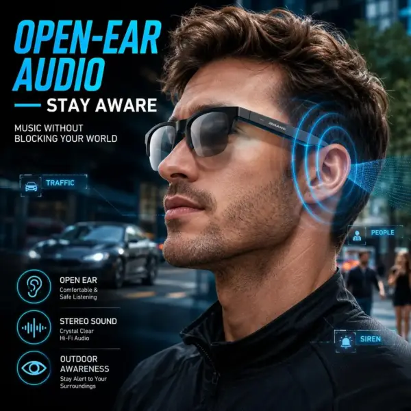 عینک هوشمند بلوتوث 5.4 | Smart Glasses aishini مدل SMARTGLASS1