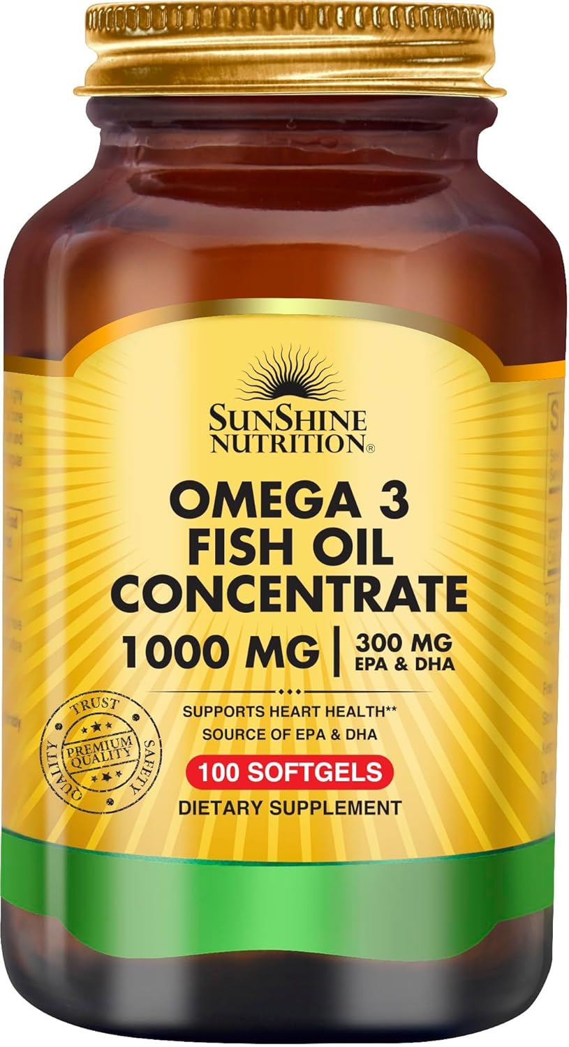 امگا 3 سانشاین نوتریشن 1000mg | روغن ماهی 100 سافتژل با EPA و DHA - Image 1 امگا 3 سانشاین نوتریشن 1000mg | روغن ماهی 100 سافتژل با EPA و DHA