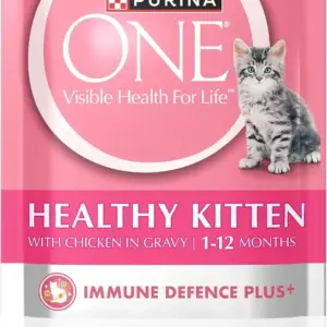 غذای مرطوب گربه توله پورینا وان با مرغ در سس | PURINA ONE 70g بسته ۱۲تایی