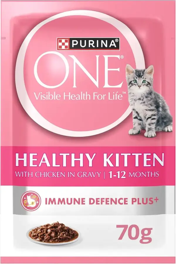 غذای مرطوب گربه توله پورینا وان با مرغ در سس | PURINA ONE 70g بسته ۱۲تایی