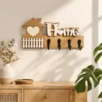 جاکلیدی و طبقه دیواری چوبی مدل INS