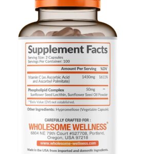 ویتامین C لیپوزومال 1500mg واتلسنولنس | Wholesome Wellness | کپسول 200 عددی